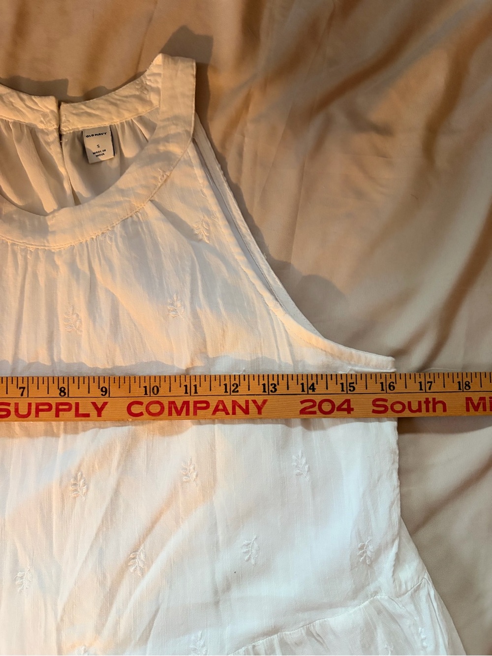 Old Navy White Sleeveless Tiered Midi Dress - Picture 4 of 5